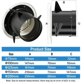 Hon&Guan 100 mm Ventilation Grille Round Adjustable with Plastic Insect Net Air Flow Outlet, ABS Exhaust Grille Round, Ventilation Cover Grille for Bathroom, Ceiling, Wall, Kitchen, White, 2 Pieces
