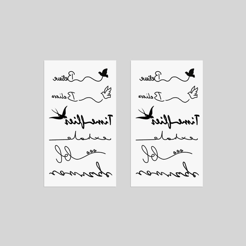 Oottati 2 Sheets Small Tiny Temporary Tattoo Stickers Finger Birds