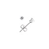 Sterling Silver 4mm Round CZ Earrings with backs - 1 pair