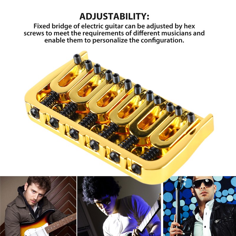 Electric Guitar Fixed Bridge Metal Adjustable Professional Guitar Fixed Bridge