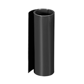 sourcing map PVC Heat Shrink Tubing 200mm Flat Winding for Double Layer 18650 1 Metre Black