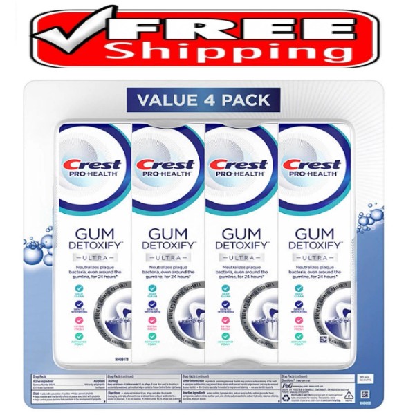 Crest Gum Detoxify Ultra Toothpaste, 4.7 oz., 4 pk.