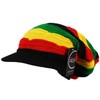 Itzu Rasta Oversized Knit Slouch Peak Beanie Cap Hat in