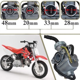 GLENPARTS PZ20 Carburetor Set for Honda CR75 CR80R 1980-2002 CR 80R CR80R Expert 49CC 50CC 70CC 90CC 100CC 125CC ATV Quad Dirt/Pit Bike