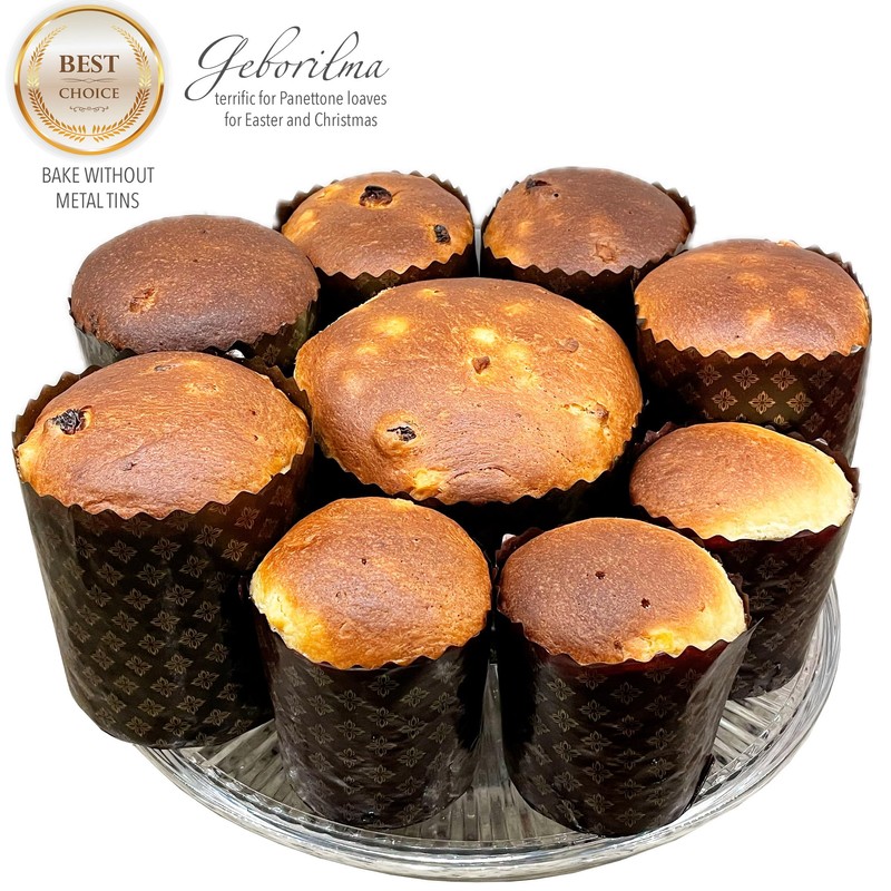 20 oz Geborilma Easter Bread Mold - Panettone Paper Baking