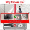 10FT Dust Barrier Poles Kit,Spring Retractable Zipper Wall Poles for
