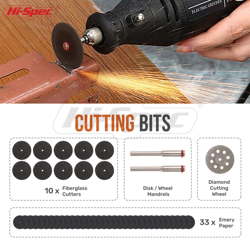 Hi-Spec Rotary Tool Accessories Set - 225 Piece Dremel Accessory,