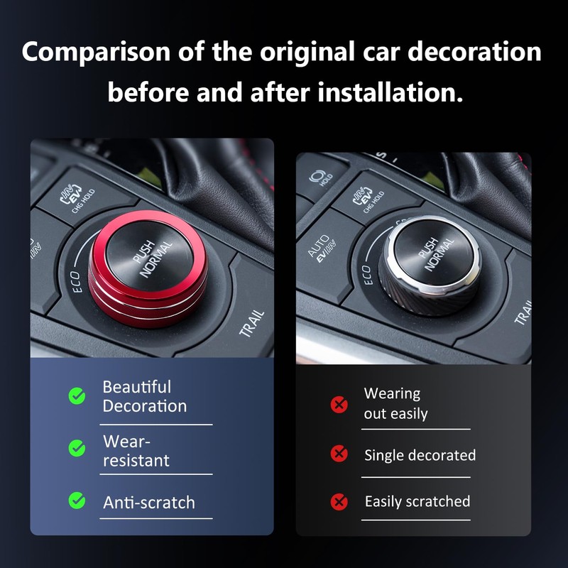 Auovo Drive Mode Control Switch Knob Cover Compatible with Toyota