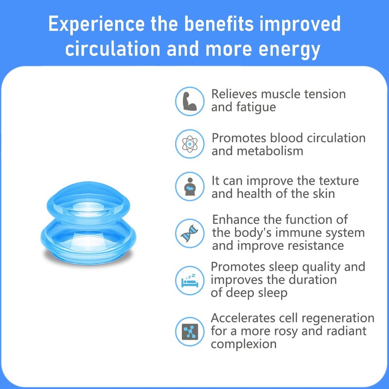 RAYVBLO Silicone Cupping kit for Massage Therapy, Professionally Massage Cup