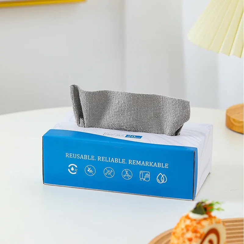 Luxury Square Microfiber Reusable Kitchen Towels Ultra Soft Gentle Touch