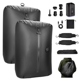 Vacuum Bags for Travel Luggage with Wireless Pump, Travel Pack Vacuum Kit for Carry On Suitcases and Backpack, Vacuum Seal Packing cube for Cloth Packing (2PC + PUMP)