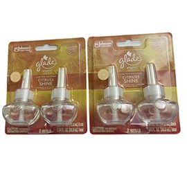 Glade Citrus & Shine Limited Edition PlugIns Scented Oils Refills 4 Refills, 2-Pack of 2 Each