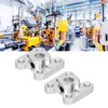 2Pcs Flange Shaft Coupling Aluminium Alloy 6mm D Hole Light