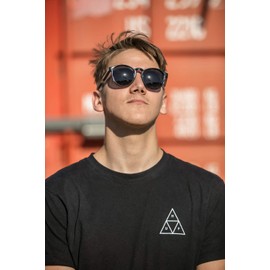 CHPO Unisex Adult Johan Sunglasses, Black (Black/Black), 49, Black (Black/Black)