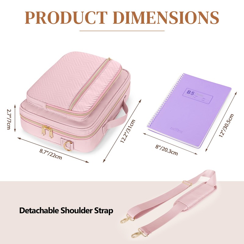 Prokva Journal Cover Bag, Journaling Supplies Storage Bag Carrying Case,