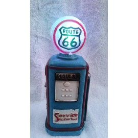 New Route 66 Resin Gas Pump  With Led Globe Light
