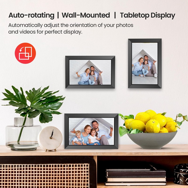 FRAMEO Digital Picture Frame WiFi 10.1 Inch - 1280 x