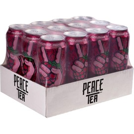 Peace Tea Iced Tea Razzleberry Raspberry Flavor Case of 12 Cans 11.5 oz Each