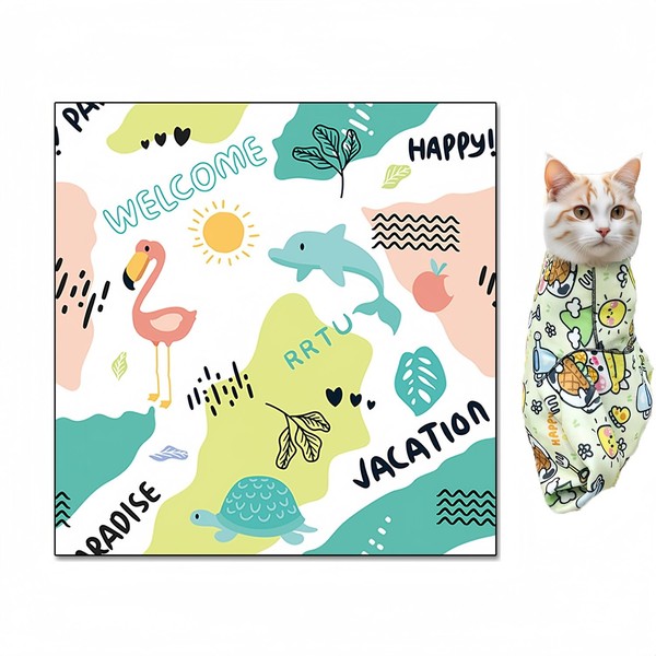 ASDTGOE Cat Wrap for Cutting Nails Cloth Burrito Wrap for