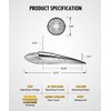 Partsam 5PCS Amber Torpedo Cab Marker Lights, Chrome Roof Running