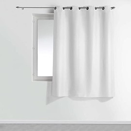 Douceur d'Intérieur 1609124 Curtains, Polyester, White, 140 x 180 cm