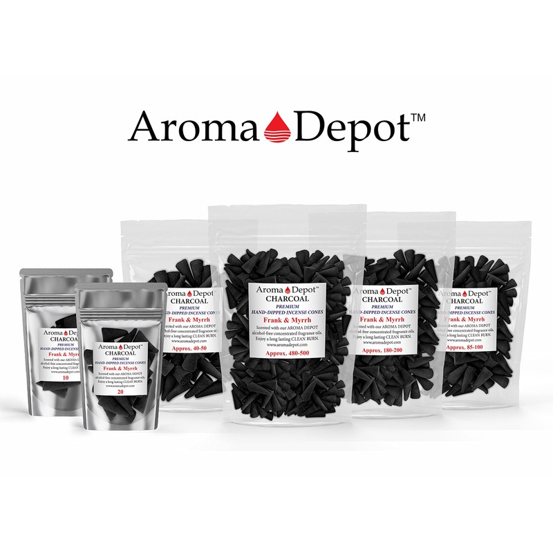 1'' Frankincense & Myrrh Incense Charcoal Cones (Approx. 40-50)