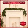 2 Pack Christmas Cedar Garland Artificial Pine Cypress Vines Faux