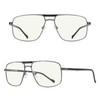RB.Pilot Reading Glasses for Men Square Double Bridge Blue Light