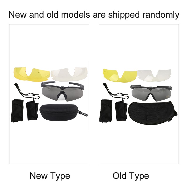 Windproof Sandproof Military Goggles Tactic Glasses Anti Impact Shooting Eye