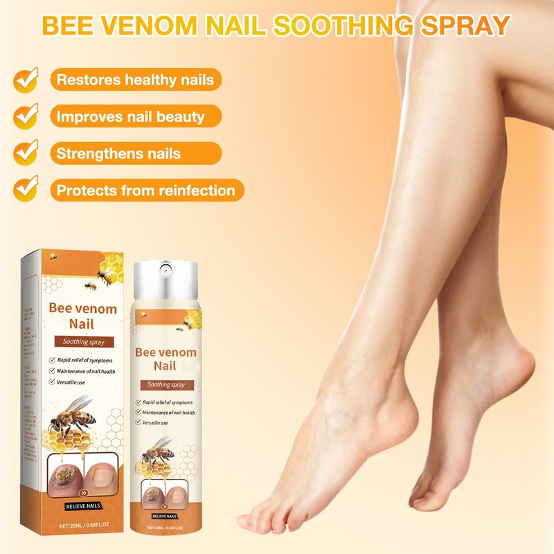 Bee Venom Nail Soothing Spray, Toe Nail Treatments for Damaged