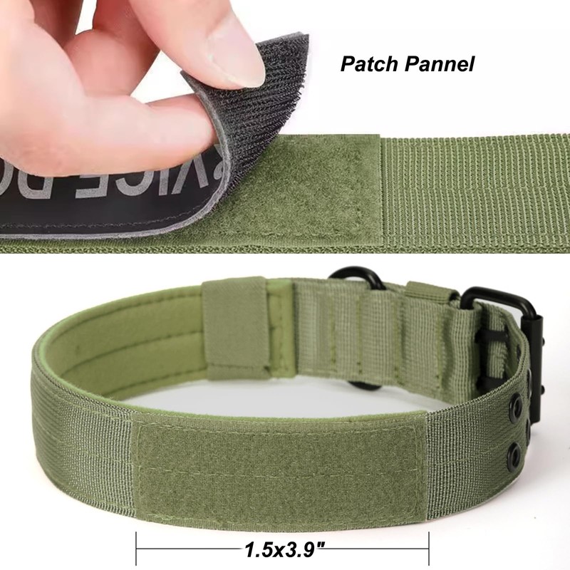 JSXD Tactical Dog Collar,Military Grade Nylon with Soft Padded Lining,1.5