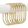 Goowin 24 Pcs Shower Curtain Rings, Oval Snap Shower Rings