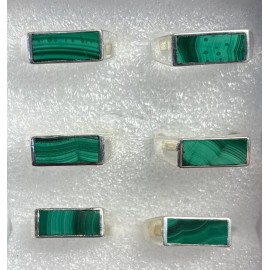 Natural Creations Men’s Sterling Silver Ring Size 11 Rainbow Malachite