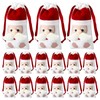 SATINIOR 12 Pcs Plush Santa Drawstring Bags for Christmas 4"