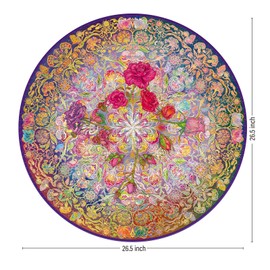 Antelope - 1000 Piece Mandala Puzzle for Adults, Mandalic Rose Jigsaw Puzzles 1000 Pieces,1000 Piece Round Puzzles, Flower Puzzles, High Resolution, Matte Finish, Smooth Edging, No Dust