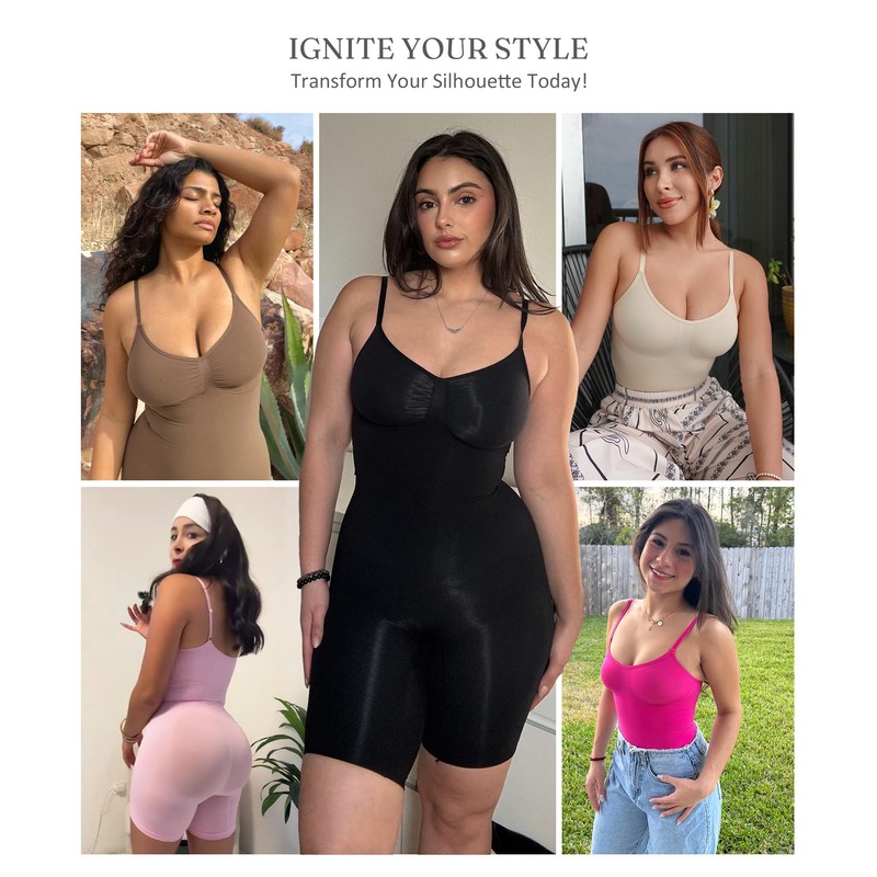 FeelinGirl Body Shaper Tummy Control Shapewear Plus Size Seamless Full