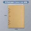6 Pack A5 Refill Paper, 6 Hole Kraft Paper, Blank,