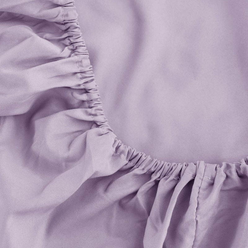 Sfoothome Queen Lavender Fitted Sheet Only, Wrinkle Free - Brushed