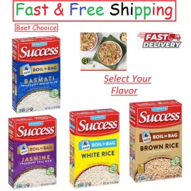 Success Boil-in-Bag Rice, Quick Rice Meals, 14-Ounce Box, Select Your Flavor. - Unflavored