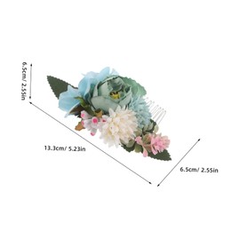 SAFIGLE Bridal Hair Comb with Faux Flowers Elegant Floral Headpiece for Beach and Outdoor Weddings Versatile Hair Ornament for Women Secure Design for Lasting Style for Brides and