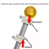 ZAAWUUT 1 Pair Flag Pole Ring Clip 360 Degree Rotating