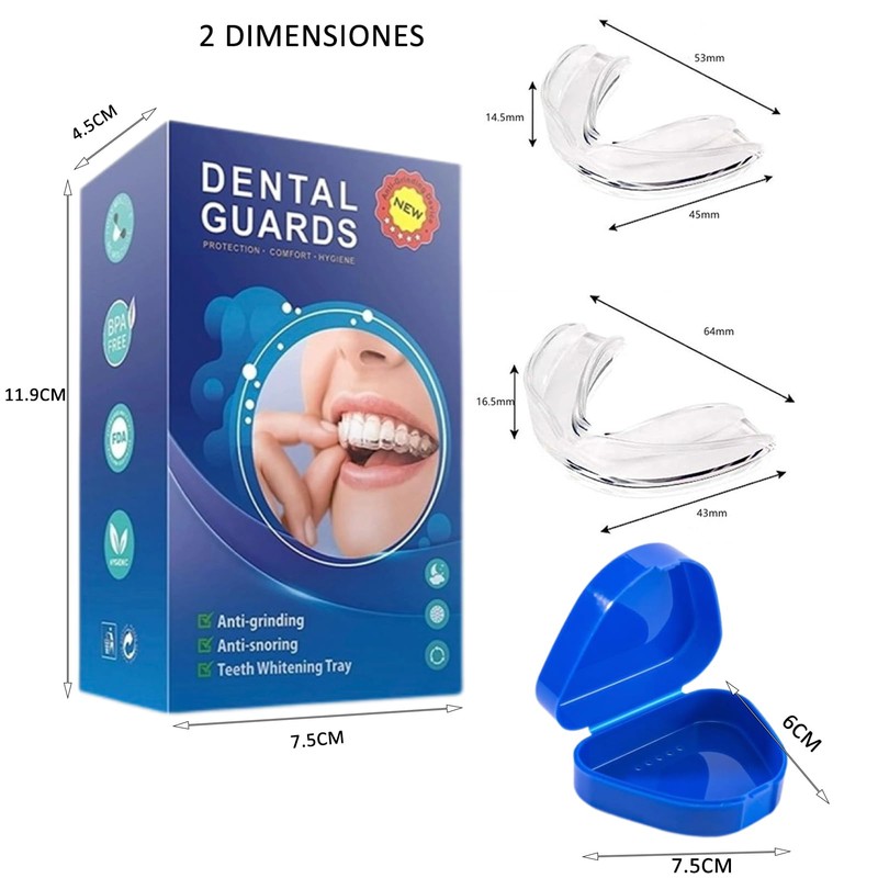 Mouthguard, 2 Pack Mouldable for Bruxism, Teeth Grinding, Athletic Mouth