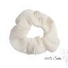 Scrunchie Satin Hair Bobbles in Pink and White, Includes Elegant