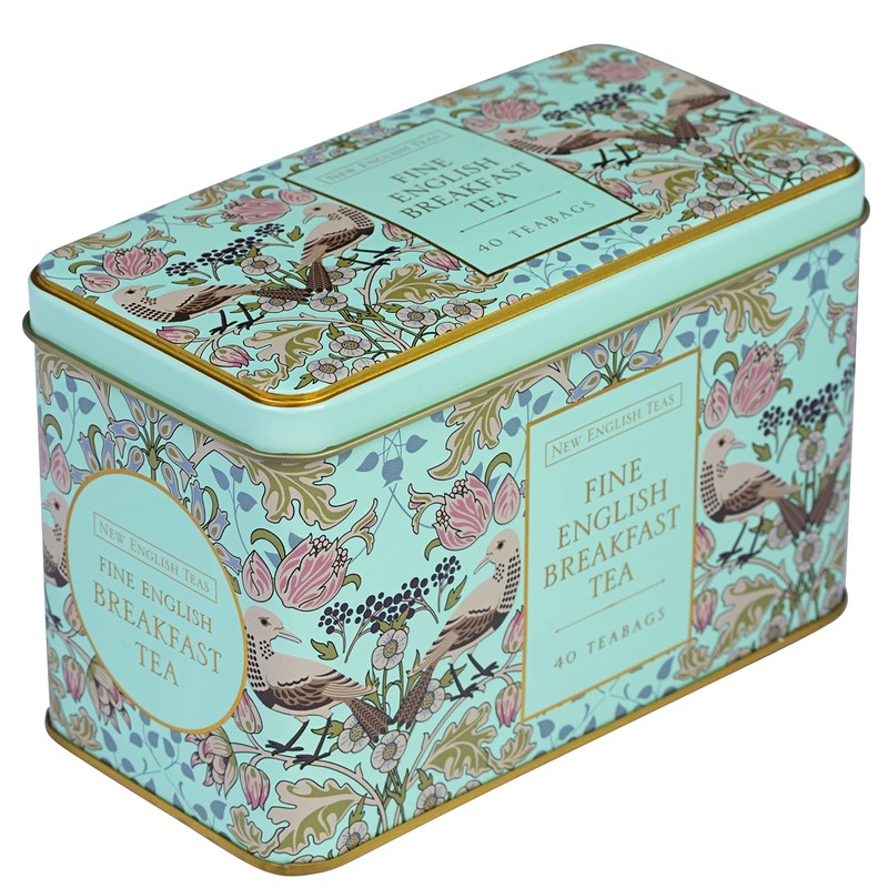 New English Teas Song Thrush and Berries Tea Tin with