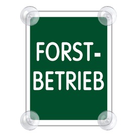 Forest Operation Sign for Car with 4 x Suction Cups - Forest Suction Cup Sign Made of Acrylic Sign - Forest Car Sign Gifts for Forestry Owner Windscreen 90 x 120 mm