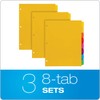 Oxford Write & Erase Plastic Binder Dividers, 8 Tab, Write