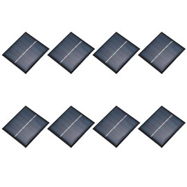 sourcing map 8PCS 3V 0.33W 0.11A Mini Solar Panels for Solar Power, Small Solar Photovoltaic Cells Charge DIY Electric Toy Materials Solar System Kits, 2.36" x 2.17"