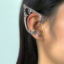 Missgrace Simple Vintage Boho Punk Ear Cuff Wrap Crawler Earrings No Piercing Earrings Sexy Ear Clip Earrings Jewelry for Bridal Wedding
