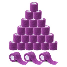 BISIBITA2 Sensi Wrap Grip Cover Sports Self Bandage Wrap Rolls 2-inch x 5-Yards 24pcs (Violet)