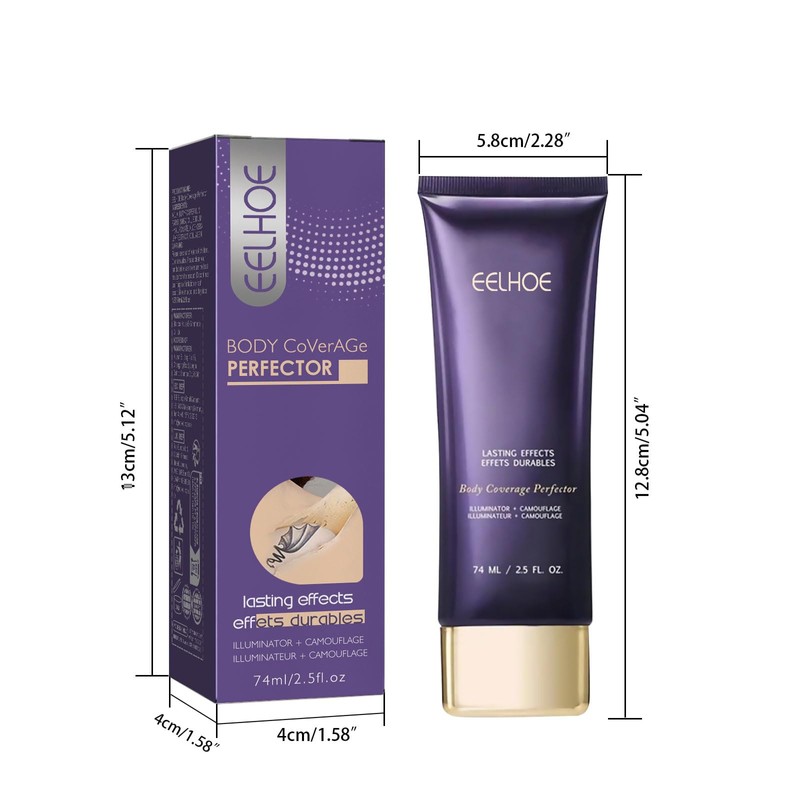 Body Makeup Coverage Set, Waterproof Complexion Perfector, Long-Lasting Transfer-Resistant Cream